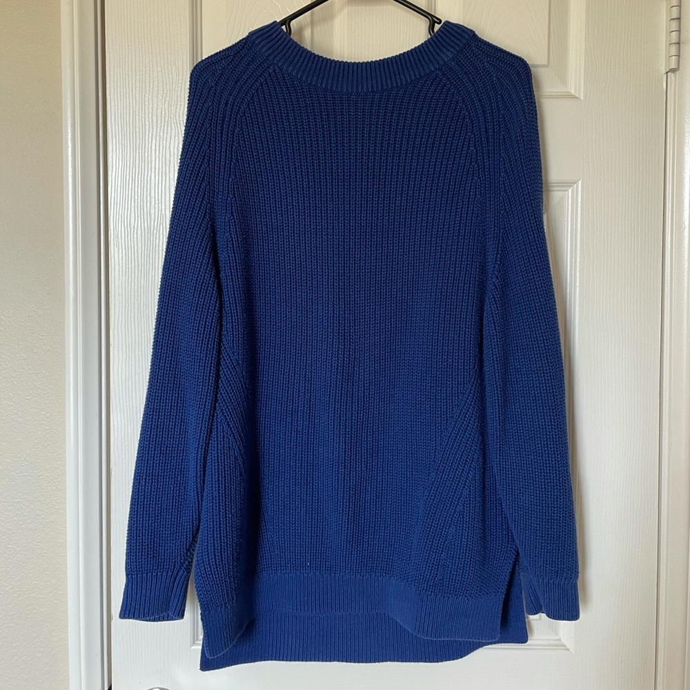 Comfy blue knit sweater